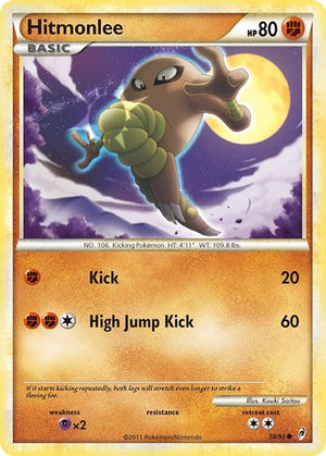 Pokemon TCG - Call of Legends - Hitmonlee - 58/95 - Reverse Holofoil