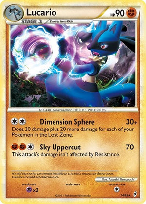 Pokemon TCG - Call of Legends - Lucario - 14/95 - Reverse Holofoil