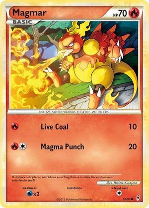 Pokemon TCG - Call of Legends - Magmar - 62/95 - Reverse Holofoil