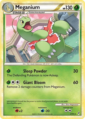 Pokemon TCG - Call of Legends - Meganium - 27/95 - Reverse Holofoil