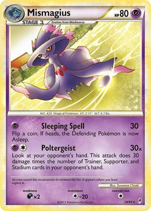 Pokemon TCG - Call of Legends - Mismagius - 28/95 - Reverse Holofoil
