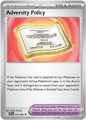 Pokemon TCG - ME04: Chaos Rising - Adversity Policy - 074/086 - Reverse Holofoil