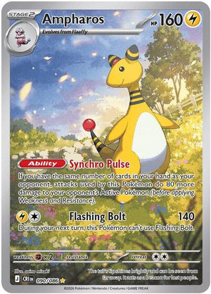 Pokemon TCG - ME04: Chaos Rising - Ampharos - 090/086 - Holofoil