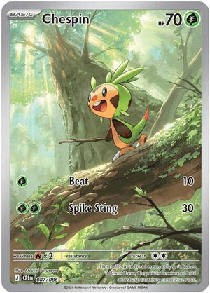 Pokemon TCG - ME04: Chaos Rising - Chespin - 087/086 - Holofoil