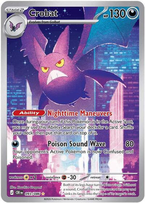 Pokemon TCG - ME04: Chaos Rising - Crobat - 093/086 - Holofoil