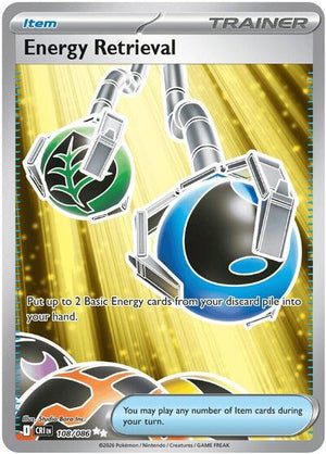 Pokemon TCG - ME04: Chaos Rising - Energy Retrieval - 108/086 - Holofoil