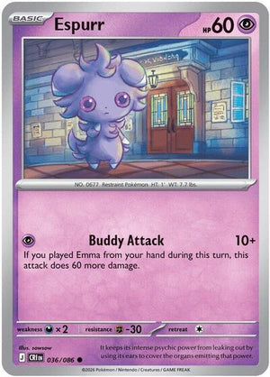 Pokemon TCG - ME04: Chaos Rising - Espurr - 036/086