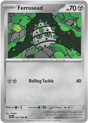 Pokemon TCG - ME04: Chaos Rising - Ferroseed - 062/086