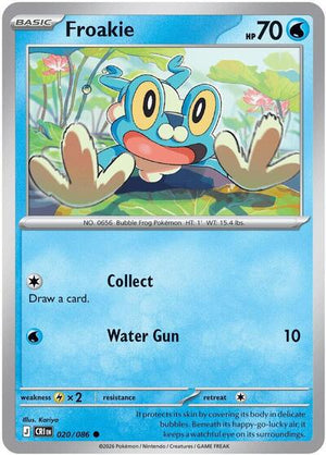 Pokemon TCG - ME04: Chaos Rising - Froakie - 020/086 - Reverse Holofoil
