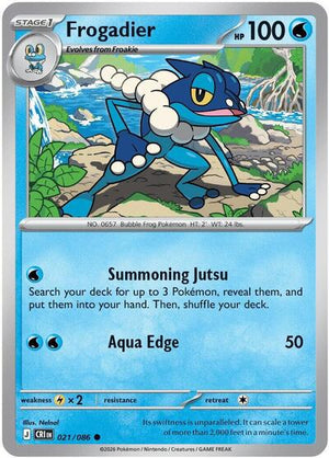 Pokemon TCG - ME04: Chaos Rising - Frogadier - 021/086 - Reverse Holofoil