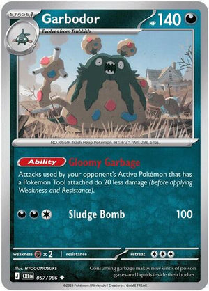 Pokemon TCG - ME04: Chaos Rising - Garbodor - 057/086 - Reverse Holofoil