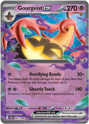 Pokemon TCG - ME04: Chaos Rising - Gourgeist ex - 041/086 - Holofoil