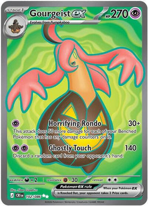 Pokemon TCG - ME04: Chaos Rising - Gourgeist ex - 102/086 - Holofoil