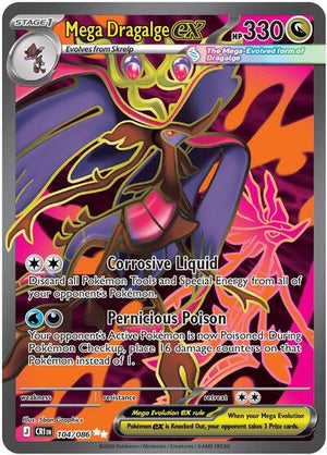 Pokemon TCG - ME04: Chaos Rising - Mega Dragalge ex - 104/086 - Holofoil