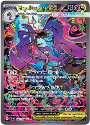 Pokemon TCG - ME04: Chaos Rising - Mega Dragalge ex - 118/086 - Holofoil