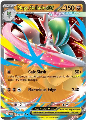 Pokemon TCG - ME04: Chaos Rising - Mega Gallade ex - 048/086 - Holofoil