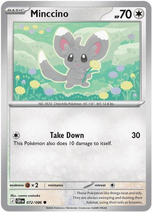 Pokemon TCG - ME04: Chaos Rising - Minccino - 072/086