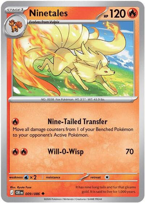 Pokemon TCG - ME04: Chaos Rising - Ninetales - 009/086