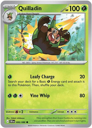 Pokemon TCG - ME04: Chaos Rising - Quilladin - 006/086