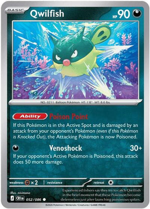 Pokemon TCG - ME04: Chaos Rising - Qwilfish - 052/086