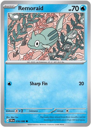 Pokemon TCG - ME04: Chaos Rising - Remoraid - 016/086 - Reverse Holofoil