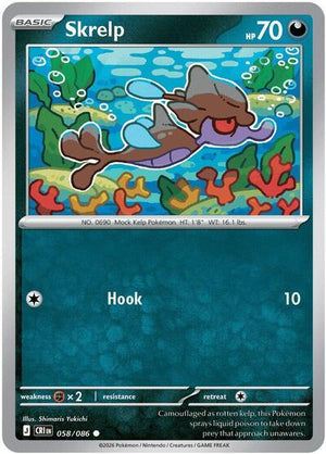 Pokemon TCG - ME04: Chaos Rising - Skrelp - 058/086 - Reverse Holofoil
