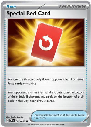 Pokemon TCG - ME04: Chaos Rising - Special Red Card - 082/086 - Reverse Holofoil