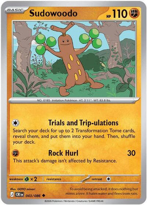 Pokemon TCG - ME04: Chaos Rising - Sudowoodo - 043/086