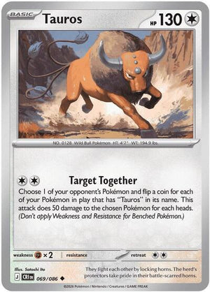 Pokemon TCG - ME04: Chaos Rising - Tauros - 069/086