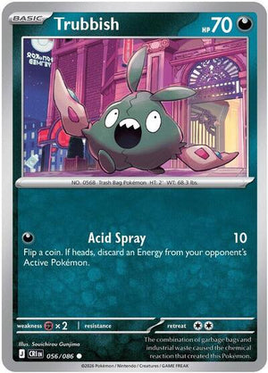 Pokemon TCG - ME04: Chaos Rising - Trubbish - 056/086 - Reverse Holofoil
