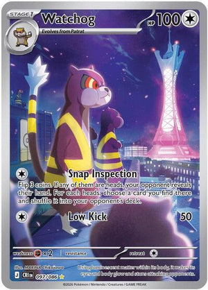 Pokemon TCG - ME04: Chaos Rising - Watchog - 097/086 - Holofoil