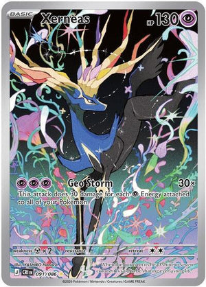Pokemon TCG - ME04: Chaos Rising - Xerneas - 091/086 - Holofoil