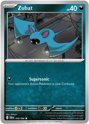 Pokemon TCG - ME04: Chaos Rising - Zubat - 049/086