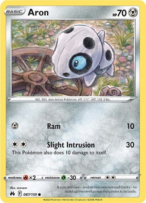 Pokemon TCG - Crown Zenith - Aron - 087/159 - Reverse Holofoil