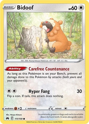 Pokemon TCG - Crown Zenith - Bidoof - 111/159