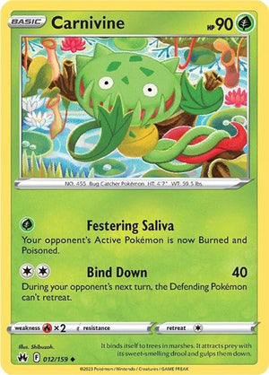 Pokemon TCG - Crown Zenith - Carnivine - 012/159