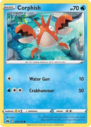 Pokemon TCG - Crown Zenith - Corphish - 033/159 - Reverse Holofoil