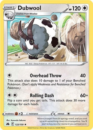 Pokemon TCG - Crown Zenith - Dubwool - 122/159 - Reverse Holofoil