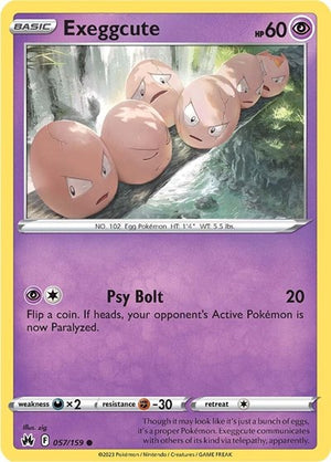 Pokemon TCG - Crown Zenith - Exeggcute - 057/159 - Reverse Holofoil