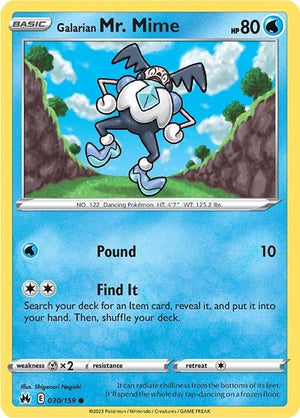 Pokemon TCG - Crown Zenith - Galarian Mr. Mime - 030/159