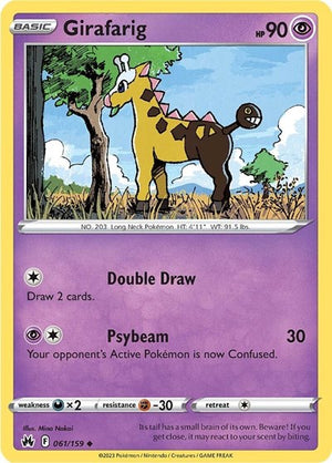 Pokemon TCG - Crown Zenith - Girafarig - 061/159 - Reverse Holofoil