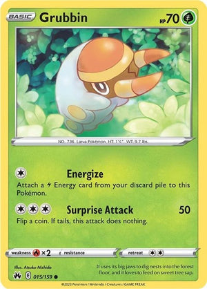 Pokemon TCG - Crown Zenith - Grubbin - 015/159