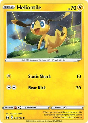Pokemon TCG - Crown Zenith - Helioptile - 049/159 - Reverse Holofoil