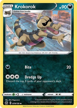 Pokemon TCG - Crown Zenith - Krokorok - 079/159 - Reverse Holofoil