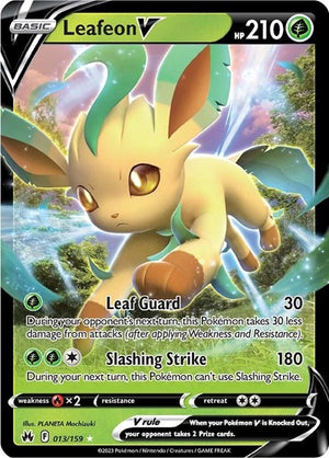 Pokemon TCG - Crown Zenith - Leafeon V - 013/159 - Holofoil