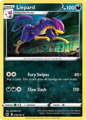 Pokemon TCG - Crown Zenith - Liepard - 078/159