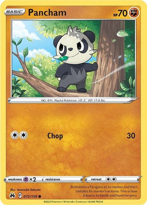 Pokemon TCG - Crown Zenith - Pancham - 072/159 - Reverse Holofoil