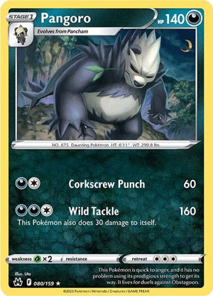 Pokemon TCG - Crown Zenith - Pangoro - 080/159