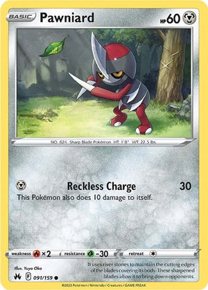 Pokemon TCG - Crown Zenith - Pawniard - 091/159