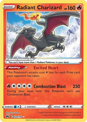 Pokemon TCG - Crown Zenith - Radiant Charizard - 020/159 - Holofoil